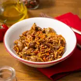 Куриные желудки с&nbsp;гречкой