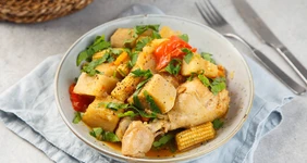 Рагу из ямса с курицей