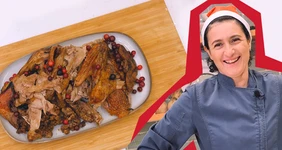Утка с айвой и грецкими орехами