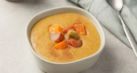 Льняная каша с ревенем