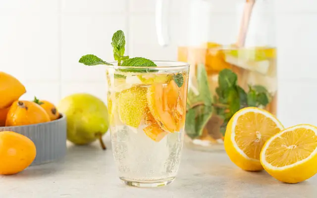 Домашний лимонад с&nbsp;грушей и&nbsp;мушмулой