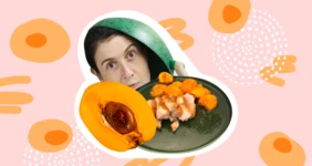 Утиная грудка с соусом из мушмулы