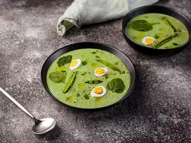 Крем-суп из шпината и картофеля