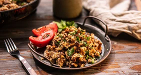 Гречка на костре с лисичками