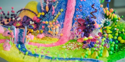 Из лёгкого и шарикового пластилина можно соорудить даже такую конструкцию, как в офисе «Волшебного мира». Один нюанс: потребуется ну очень много пластилина