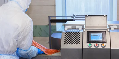 Посоленная рыба поступает на слайсер, который продольно разрезает филе. Такого оборудования в стране единицы