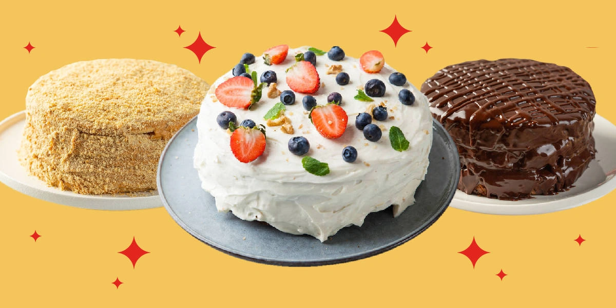«Медовик», «Наполеон», бисквитный и ещё 5 рецептов тортов, любимых с детства