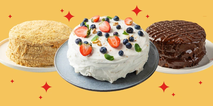 «Медовик», «Наполеон», бисквитный и ещё 5 рецептов тортов, любимых с детства