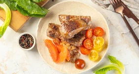 Горячее из печени и цитрусовых
