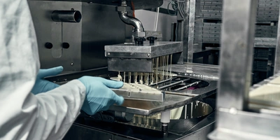 Шоколад по&nbsp;формам разливает специальная машина