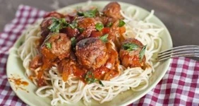 Спагетти с фрикадельками