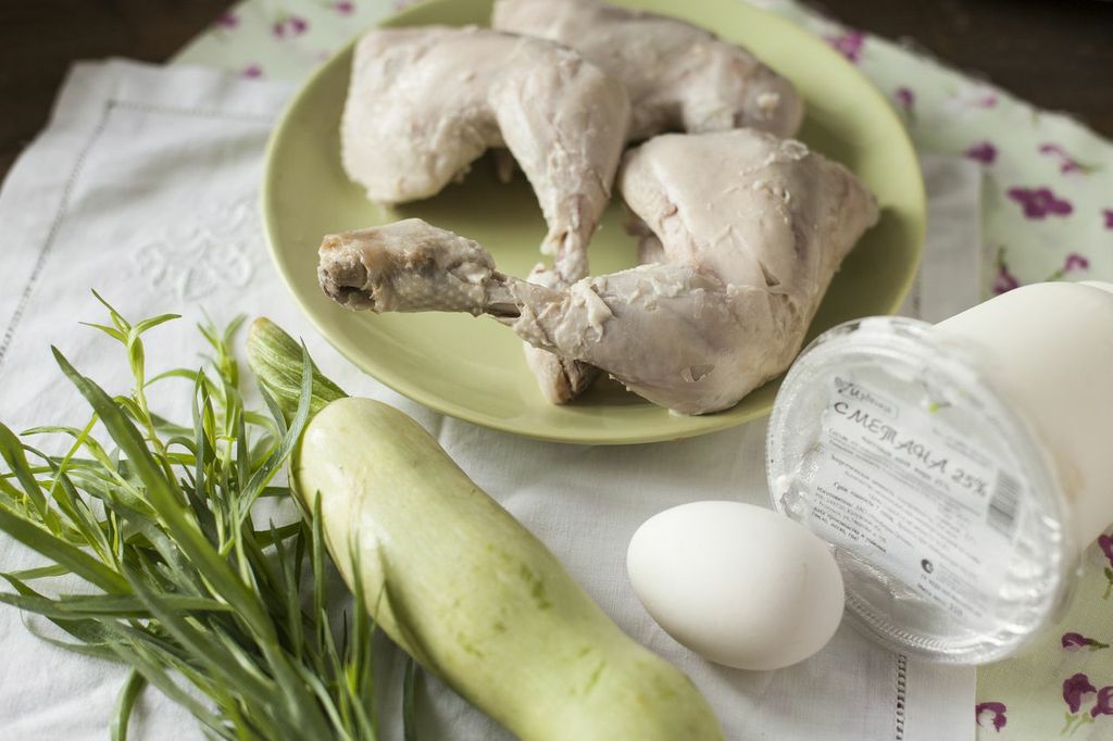 Летний пирог с кабачками и курицей — процесс приготовления, фото 7 Летний пирог с кабачками и курицей — процесс приготовления, фото 7