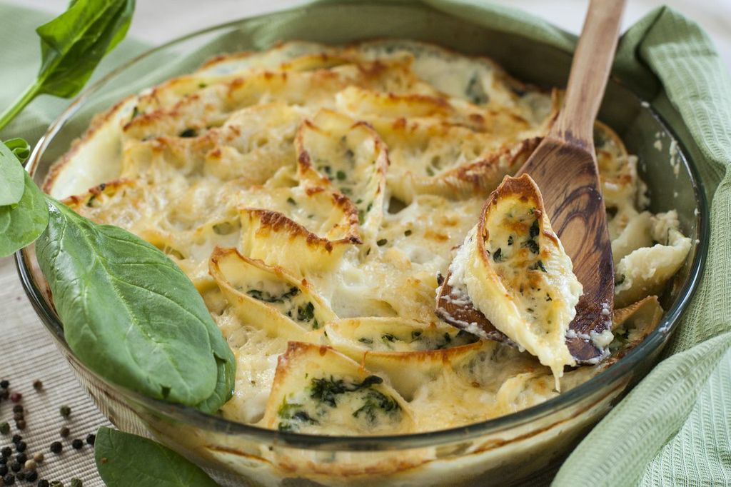 Весенние ракушки с начинкой из шпината — процесс приготовления, фото 14 Весенние ракушки с начинкой из шпината — процесс приготовления, фото 14