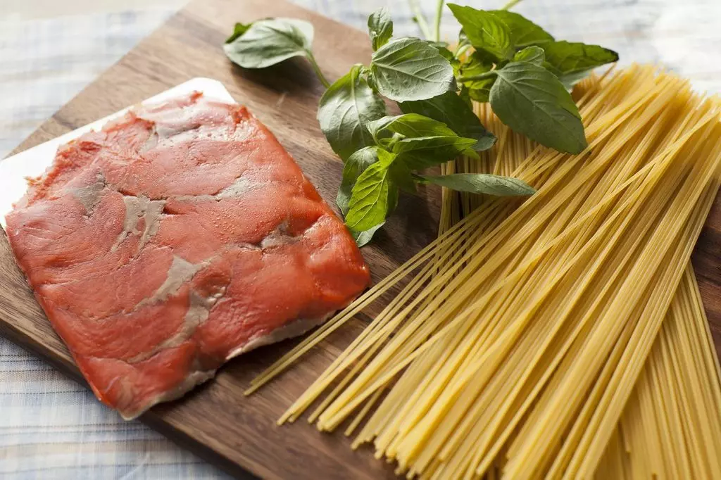 Спагетти с неркой — процесс приготовления, фото 1