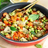 Паэлья овощная с&nbsp;артишоками и&nbsp;эдамаме