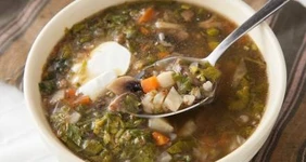 Суп с гречкой и белыми грибами