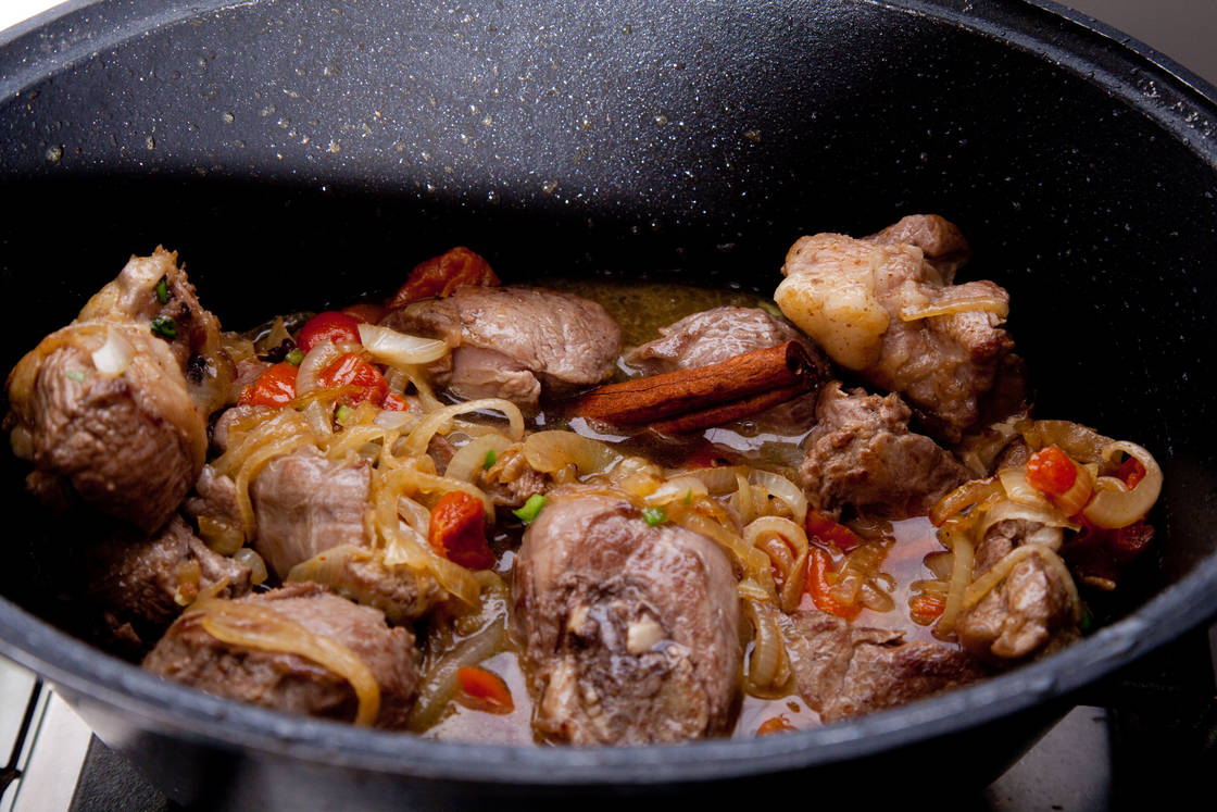 Рагу из баранины с тыквой и курагой — процесс приготовления, фото 5 Рагу из баранины с тыквой и курагой — процесс приготовления, фото 5