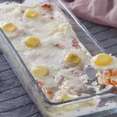 Жюльен из&nbsp;краба с&nbsp;перепелиными яйцами