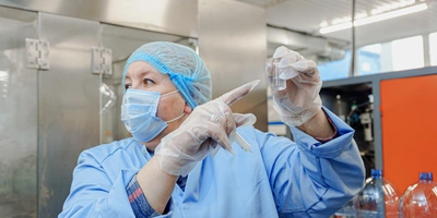 На производстве работает сертифицированная лаборатория — её сотрудники отслеживают состояние воды по различным показателям, берут анализы и проверяют на соответствие стандартам