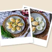 Яйца, фаршированные сыром и&nbsp;чесноком