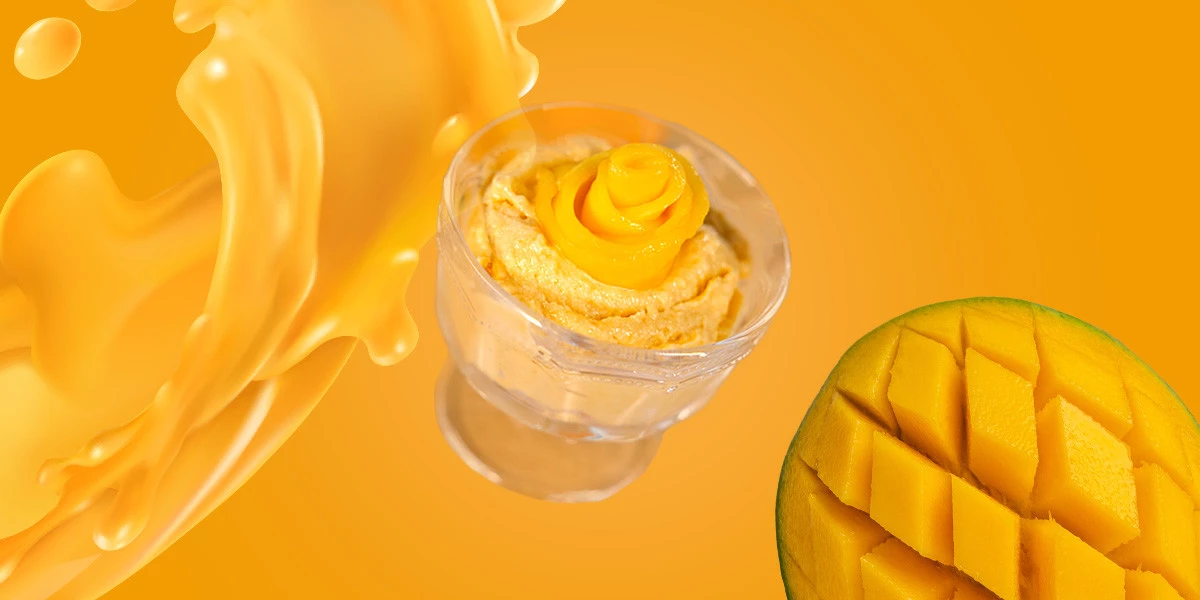 Мороженое из манго с миндалём