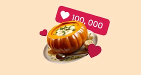 Сырное фондю в тыкве