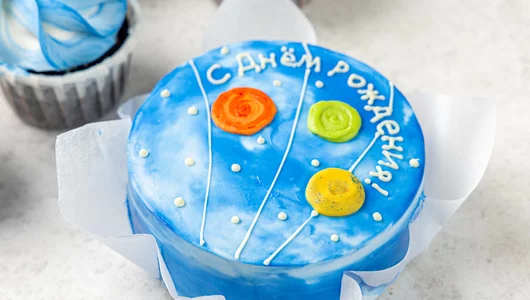 Набор Бенто торт с капкейками Космос