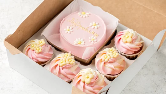 Набор Бенто торт с капкейками Ромашки