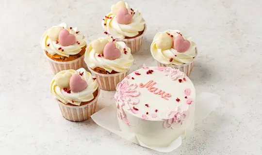 Набор Бенто торт с капкейками "Маме"