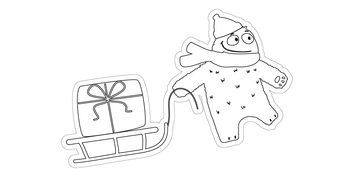 Новогодние трафареты для окон, вырезания и раскрашивания