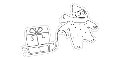 Новогодние трафареты для окон, вырезания и раскрашивания