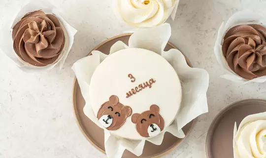 Набор Бенто-торт с капкейками «Мишкина семейка»