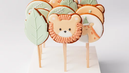 Пряники имбирные с индивидуальным дизайном «Зверята в джунглях», 12 шт