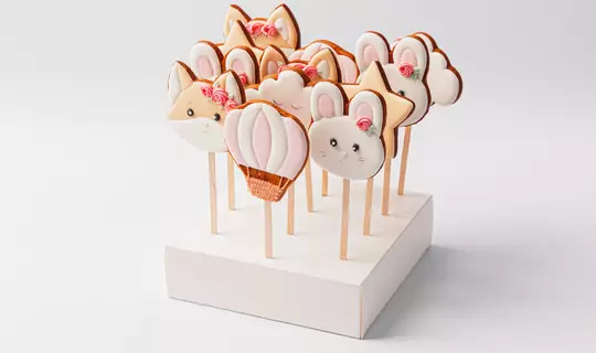 Пряники имбирные с индивидуальным дизайном «Зверята в облаках», 12 шт