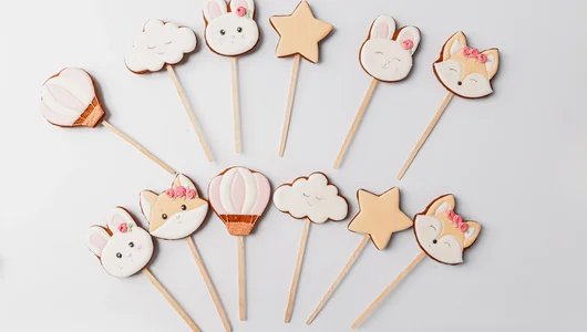 Пряники имбирные с индивидуальным дизайном «Зверята в облаках», 12 шт Пряники имбирные с индивидуальным дизайном «Зверята в облаках», 12 шт