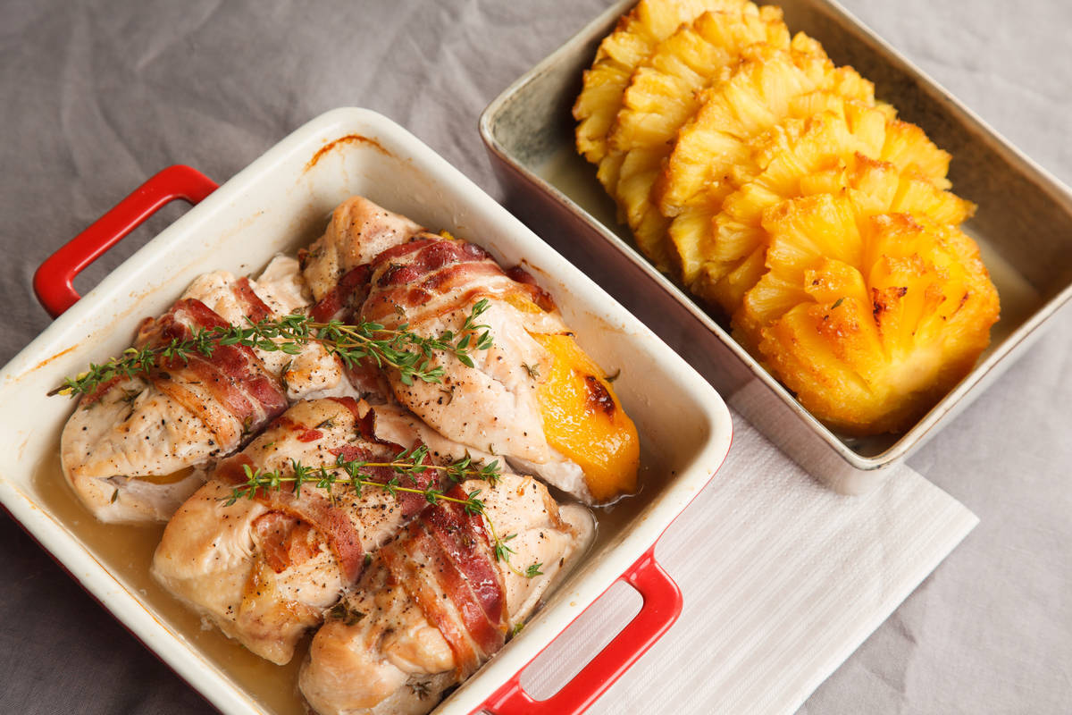 Chicken breasts with pineapple, step by step recipe with photo