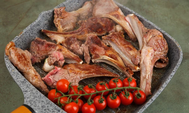 Баранья корейка с печёными овощами, шаг 2/3