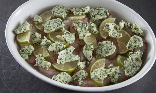 Креветки с зеленым маслом и лаймом, шаг 8/9