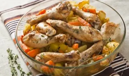 Рецепт «Куриные ножки с овощами» Рецепт «Куриные ножки с овощами»