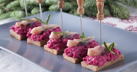 Селедка под шубой в виде закуски