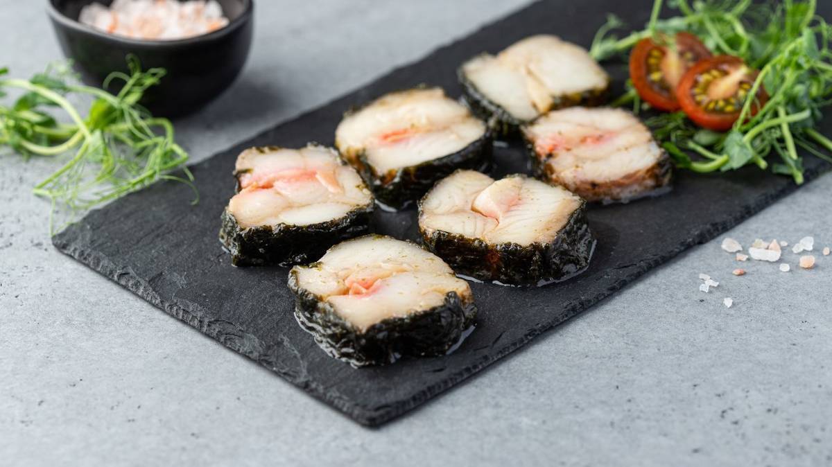 Роллы из палтуса и филе морского гребешка, 150 г